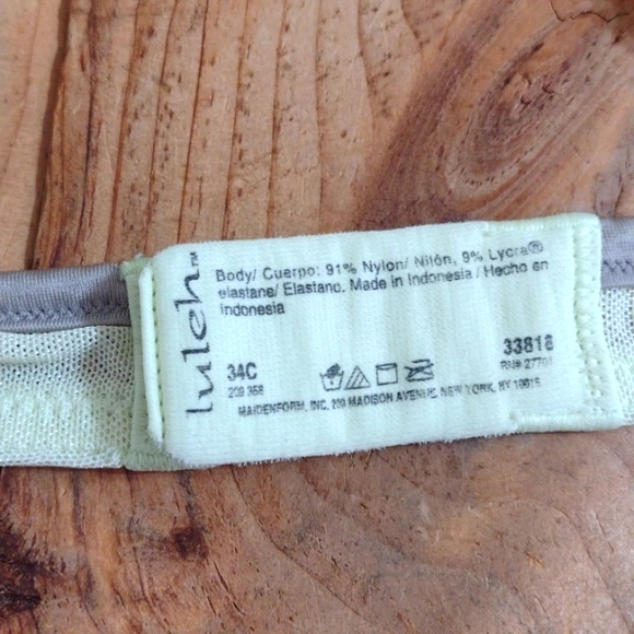 Luleh Lime Green Wire Free Full Coverage Comfort Bra Size 34C - Picture 8 of 14